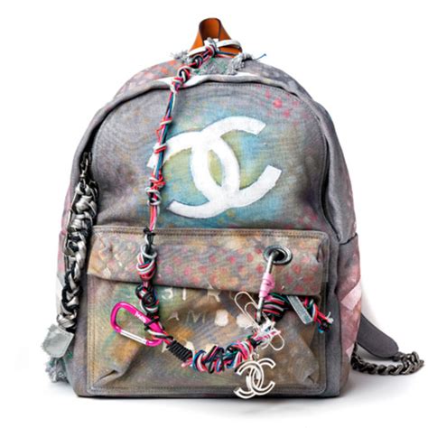 chanel graffiti backpack replica|authentic chanel graffiti backpack.